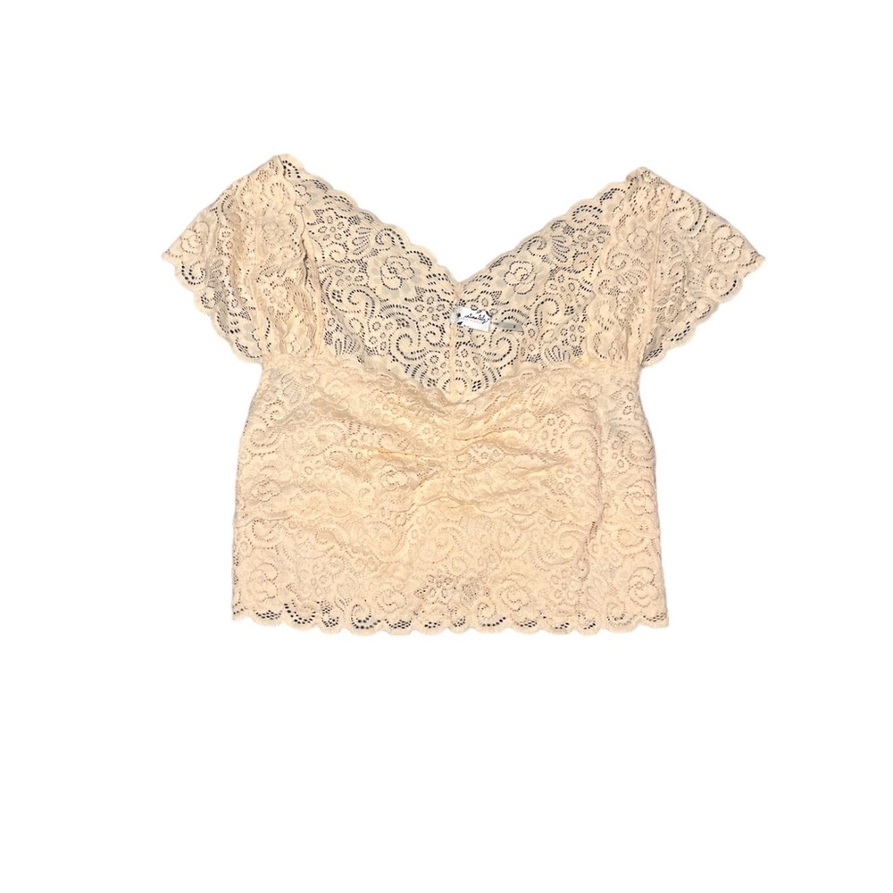 NWOT Free People lace cropped top